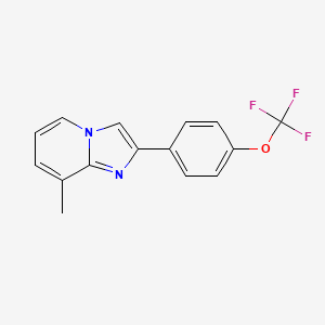 molecular formula C15H11F3N2O B13661768 8-Methyl-2-[4-(trifluoromethoxy)phenyl]imidazo[1,2-a]pyridine 