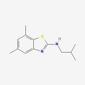 molecular formula C13H18N2S B1366177 5,7-dimethyl-N-(2-methylpropyl)-1,3-benzothiazol-2-amine 