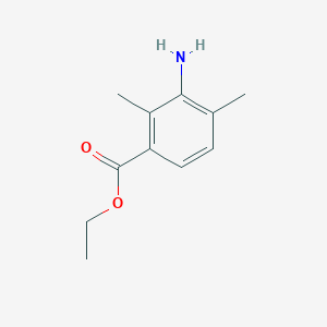 molecular formula C11H15NO2 B13661801 Ethyl 3-amino-2,4-dimethylbenzoate 