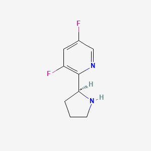 molecular formula C9H10F2N2 B13661807 (S)-3,5-Difluoro-2-(pyrrolidin-2-yl)pyridine 