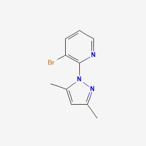 molecular formula C10H10BrN3 B13661811 3-Bromo-2-(3,5-dimethyl-1H-pyrazol-1-yl)pyridine 