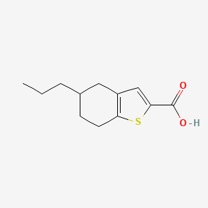 molecular formula C12H16O2S B1366182 5-Propyl-4,5,6,7-tetrahydro-1-benzothiophene-2-carboxylic acid CAS No. 667436-13-7