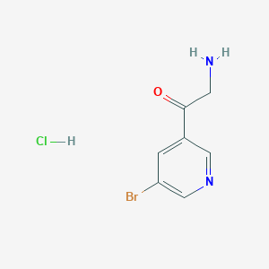 molecular formula C7H8BrClN2O B13661824 2-Amino-1-(5-bromopyridin-3-yl)ethanone Hydrochloride CAS No. 136592-37-5