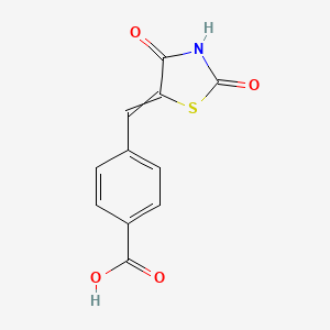 molecular formula C11H7NO4S B1366183 4-[(2,4-dioxo-1,3-thiazolidin-5-ylidene)methyl]benzoic Acid 
