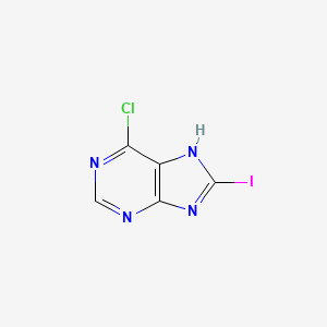 molecular formula C5H2ClIN4 B13661839 6-Chloro-8-iodo-9H-purine 