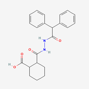 molecular formula C22H24N2O4 B1366184 2-[[(2,2-diphenylacetyl)amino]carbamoyl]cyclohexane-1-carboxylic Acid 
