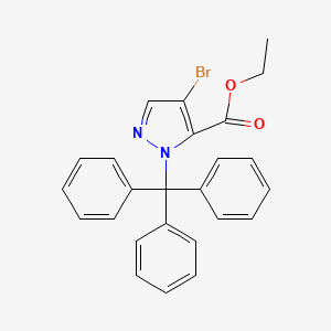 molecular formula C25H21BrN2O2 B13661848 Ethyl 4-bromo-1-trityl-1H-pyrazole-5-carboxylate 