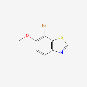 molecular formula C8H6BrNOS B13661855 7-Bromo-6-methoxybenzo[d]thiazole 