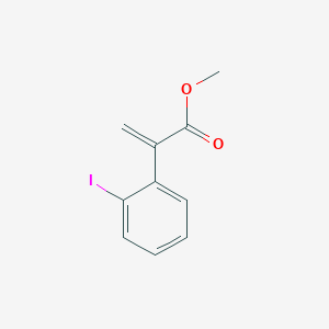 molecular formula C10H9IO2 B13661860 Methyl 2-(2-iodophenyl)acrylate 