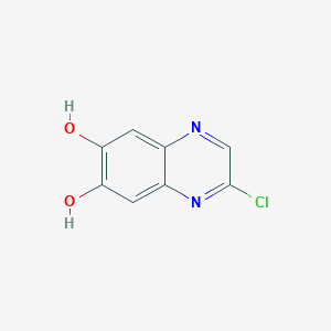 molecular formula C8H5ClN2O2 B13661868 2-Chloroquinoxaline-6,7-diol 