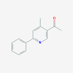 molecular formula C14H13NO B13661877 1-(4-Methyl-6-phenyl-3-pyridyl)ethanone 