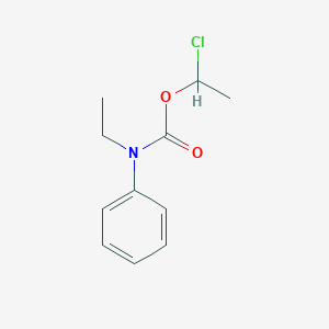 molecular formula C11H14ClNO2 B1366189 1-Chloroethyl ethyl(phenyl)carbamate 