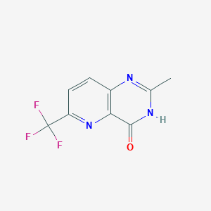 molecular formula C9H6F3N3O B13661903 2-Methyl-6-(trifluoromethyl)pyrido[3,2-d]pyrimidin-4(3H)-one 