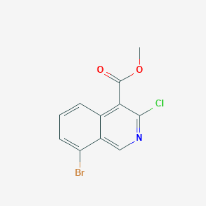 molecular formula C11H7BrClNO2 B13661912 Methyl 8-bromo-3-chloroisoquinoline-4-carboxylate 