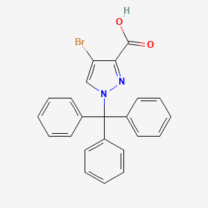molecular formula C23H17BrN2O2 B13661918 4-Bromo-1-trityl-1H-pyrazole-3-carboxylic acid 