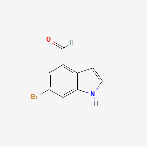 molecular formula C9H6BrNO B13661926 6-bromo-1H-indole-4-carbaldehyde CAS No. 107650-25-9