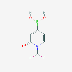 molecular formula C6H6BF2NO3 B13661929 (1-(Difluoromethyl)-2-oxo-1,2-dihydropyridin-4-yl)boronic acid 