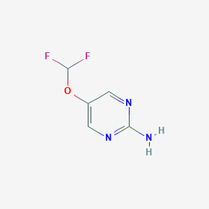 molecular formula C5H5F2N3O B13661934 2-Amino-5-(difluoromethoxy)pyrimidine 