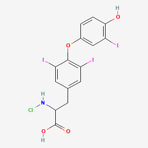 molecular formula C15H11ClI3NO4 B13661944 2-(Chloroamino)-3-[4-(4-hydroxy-3-iodophenoxy)-3,5-diiodophenyl]propanoic acid 