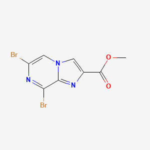 molecular formula C8H5Br2N3O2 B13661988 Methyl 6,8-dibromoimidazo[1,2-a]pyrazine-2-carboxylate 