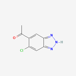 molecular formula C8H6ClN3O B13662021 1-(5-Chloro-1H-benzo[d][1,2,3]triazol-6-yl)ethanone 