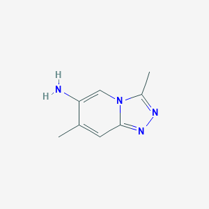 molecular formula C8H10N4 B13662040 3,7-Dimethyl-[1,2,4]triazolo[4,3-a]pyridin-6-amine 