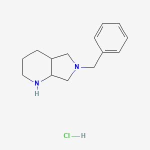 molecular formula C14H21ClN2 B13662055 6-Benzyloctahydro-1H-pyrrolo[3,4-b]pyridine hydrochloride 