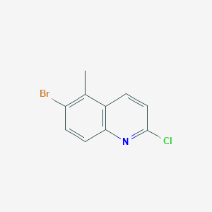molecular formula C10H7BrClN B13662062 6-Bromo-2-chloro-5-methylquinoline 