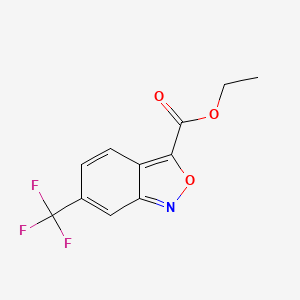 molecular formula C11H8F3NO3 B13662076 Ethyl 6-(Trifluoromethyl)benzo[c]isoxazole-3-carboxylate 