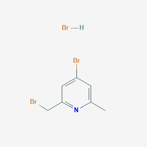 molecular formula C7H8Br3N B13662081 4-Bromo-2-(bromomethyl)-6-methylpyridine hydrobromide 