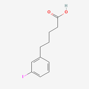 molecular formula C11H13IO2 B13662086 5-(3-Iodophenyl)pentanoic acid 