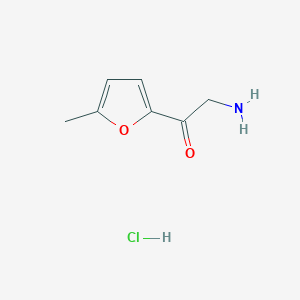 molecular formula C7H10ClNO2 B13662087 2-Amino-1-(5-methylfuran-2-yl)ethanone Hydrochloride 