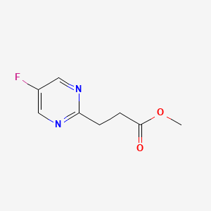molecular formula C8H9FN2O2 B13662097 Methyl 3-(5-fluoropyrimidin-2-yl)propanoate 
