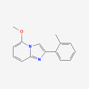 molecular formula C15H14N2O B13662110 5-Methoxy-2-(o-tolyl)imidazo[1,2-a]pyridine 