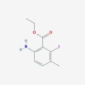 molecular formula C10H12INO2 B13662118 Ethyl 6-amino-2-iodo-3-methylbenzoate 
