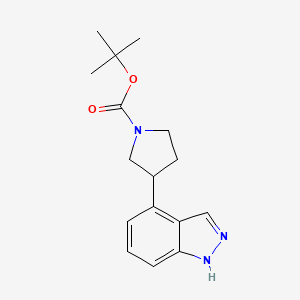 molecular formula C16H21N3O2 B13662149 4-(1-Boc-3-pyrrolidinyl)-1H-indazole 