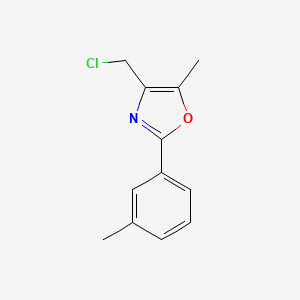 molecular formula C12H12ClNO B1366222 4-(Chloromethyl)-5-methyl-2-(3-methylphenyl)-1,3-oxazole CAS No. 521266-92-2