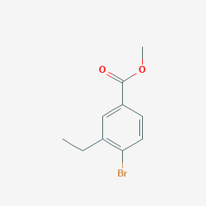 molecular formula C10H11BrO2 B13662226 Methyl 4-bromo-3-ethylbenzoate 