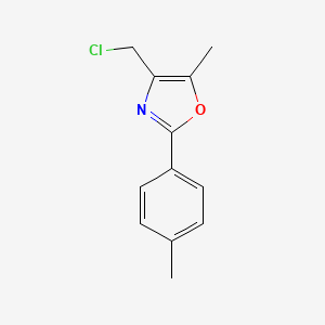 molecular formula C12H12ClNO B1366223 4-(Chloromethyl)-5-methyl-2-(4-methylphenyl)-1,3-oxazole CAS No. 137090-44-9