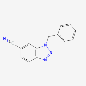 molecular formula C14H10N4 B13662246 1-Benzyl-1H-benzo[d][1,2,3]triazole-6-carbonitrile CAS No. 1242069-42-6