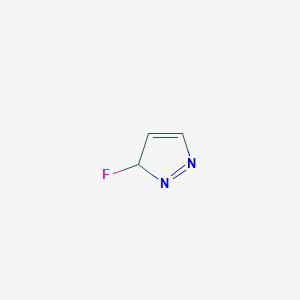 molecular formula C3H3FN2 B13662254 3-Fluoro-3H-pyrazole CAS No. 921604-87-7