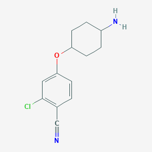 molecular formula C13H15ClN2O B13662266 4-[(trans-4-Aminocyclohexyl)oxy]-2-chlorobenzonitrile 