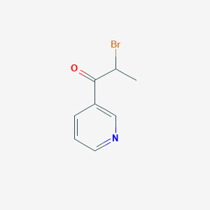 molecular formula C8H8BrNO B13662267 2-Bromo-1-(pyridin-3-yl)propan-1-one CAS No. 79156-08-4