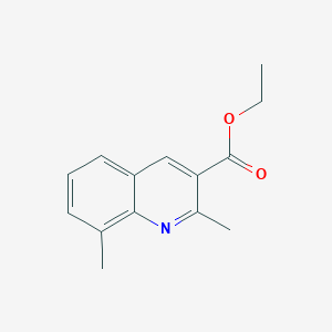 molecular formula C14H15NO2 B1366227 2,8-Dimethylquinoline-3-carboxylic acid ethyl ester CAS No. 392734-40-6
