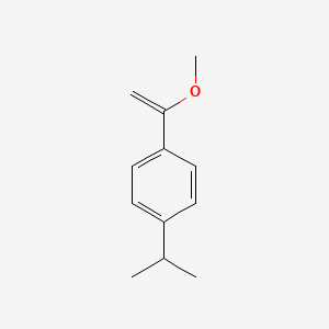 molecular formula C12H16O B13662278 1-Isopropyl-4-(1-methoxyvinyl)benzene 