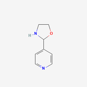 molecular formula C8H10N2O B13662280 2-(Pyridin-4-yl)oxazolidine 