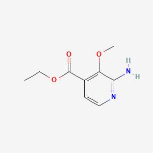 molecular formula C9H12N2O3 B13662283 Ethyl 2-amino-3-methoxyisonicotinate 