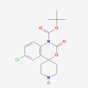 molecular formula C17H21ClN2O4 B13662296 1-Boc-6-chloro-1,2-dihydro-2-oxospiro[4H-3,1-benzoxazine-4,4-piperidine] 
