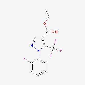 molecular formula C13H10F4N2O2 B1366230 1-(2-氟苯基)-5-(三氟甲基)-1H-吡唑-4-羧酸乙酯 CAS No. 618070-61-4