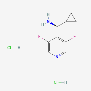 molecular formula C9H12Cl2F2N2 B13662328 (S)-cyclopropyl(3,5-difluoropyridin-4-yl)methanamine dihydrochloride 